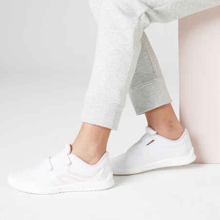Kids' Breathable Cotton Jogging Bottoms 900 - Light Mottled Grey