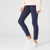 Girls' Basic French Terry Cotton Warm Leggings - Navy