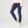 Leggings bambina ginnastica 100 misto cotone blu