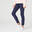 Legging chaud fille french terry coton - Basique marine