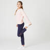 Girls Cotton French Terry Straight Leg Jogging Bottoms 100 Navy