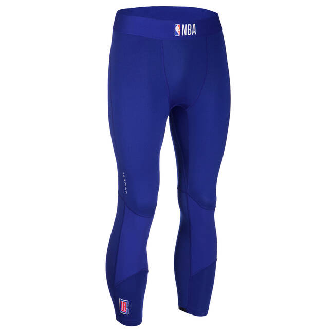 Buy Men'S Base Layer Capri Basketball Leggings - Blue/Nba Los