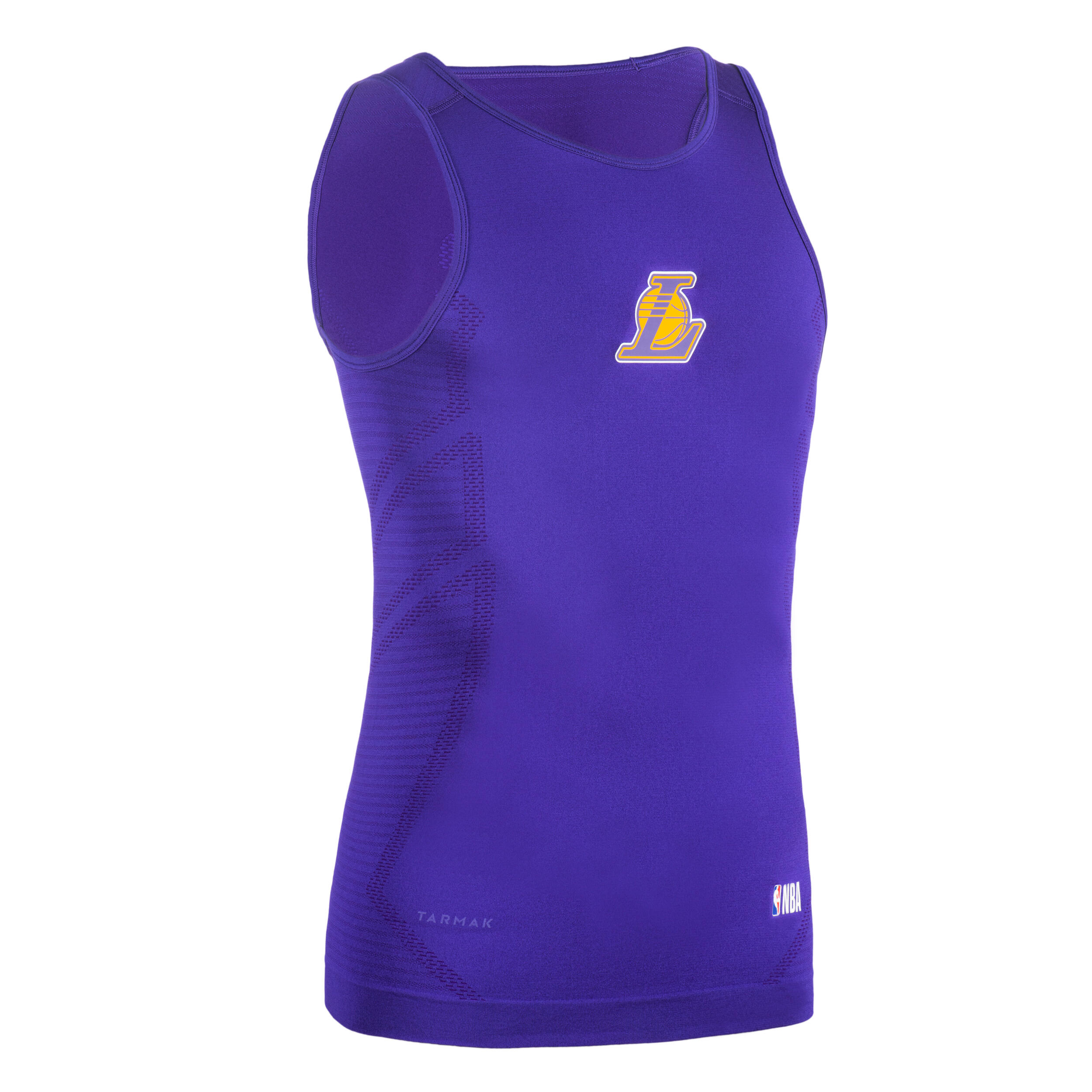 Men's Nike Purple/Gold Los Angeles Lakers Courtside Versus Force Split DNA Performance Mesh Tank Top Size: Medium