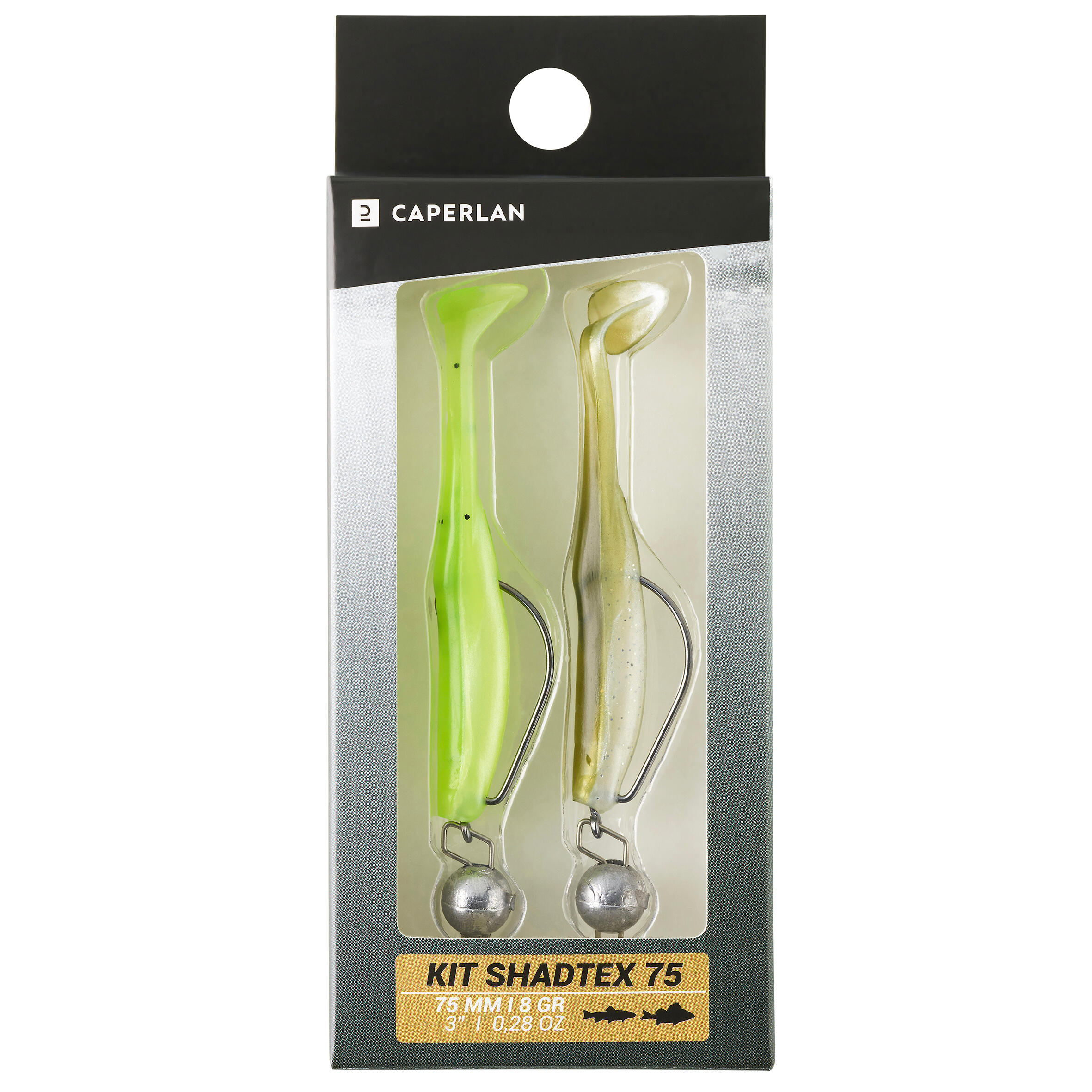 Deux leurres souples ShadTex 75 - CAPERLAN