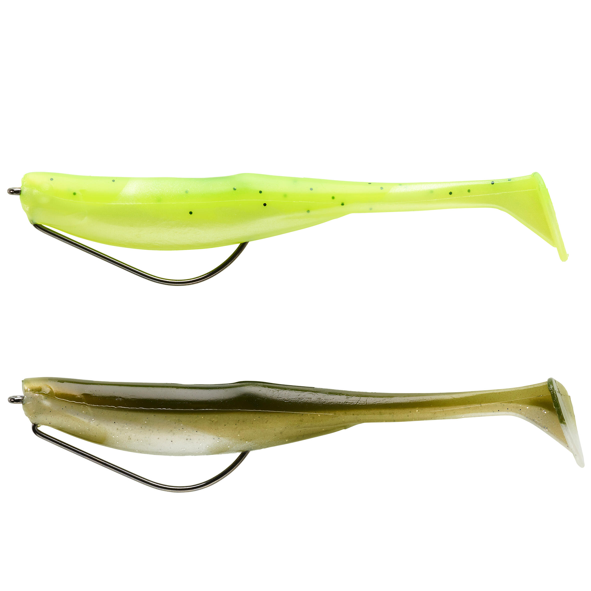 Soft Shad Lure 7/10 g - Mogami 90 Kit Neon - Fluo yellow, Fluo orange -  Caperlan - Decathlon