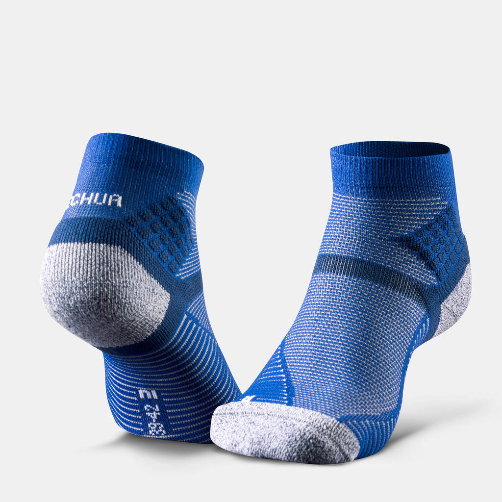 Čarape za planinarenje MH500 visoke 2 para plavo-sive