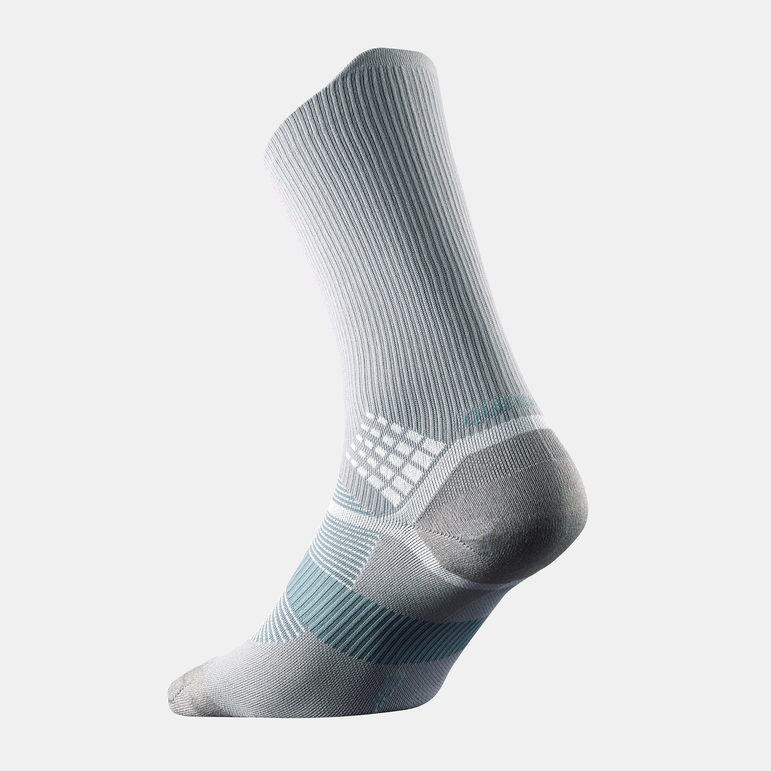 2-Pack Hiking Socks - 520 Grey  - QUECHUA