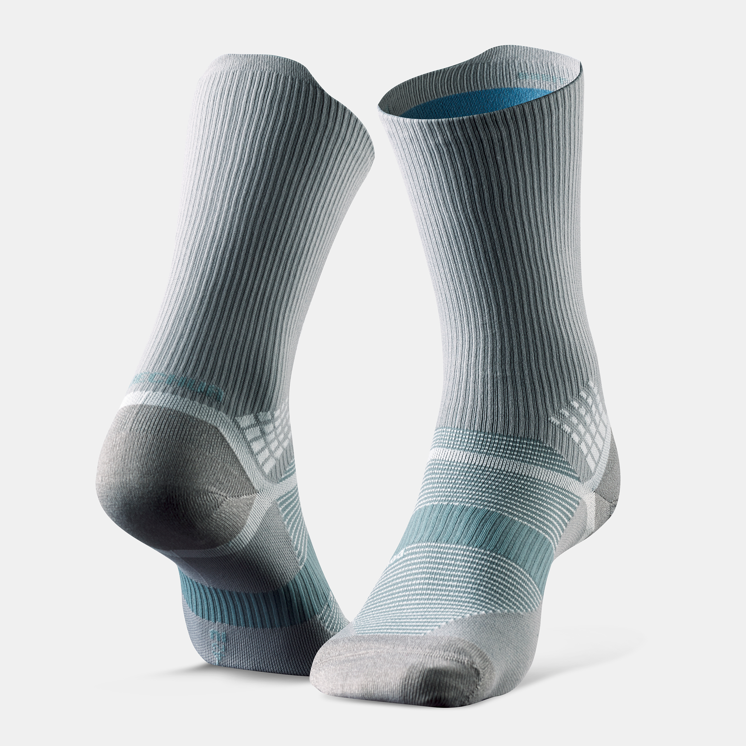 Chaussettes randonnée - Hike 520 Double High Grise x2 paires