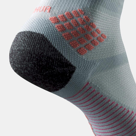 Chaussettes randonnée - MH500 Mid Gris Rose x2 paires