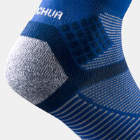 Plavo-sive srednje visoke čarape za planinarenje MH500 (2 para)