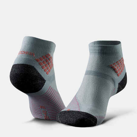 Hiking socks - MH500 Mid x2 pairs Grey Pink