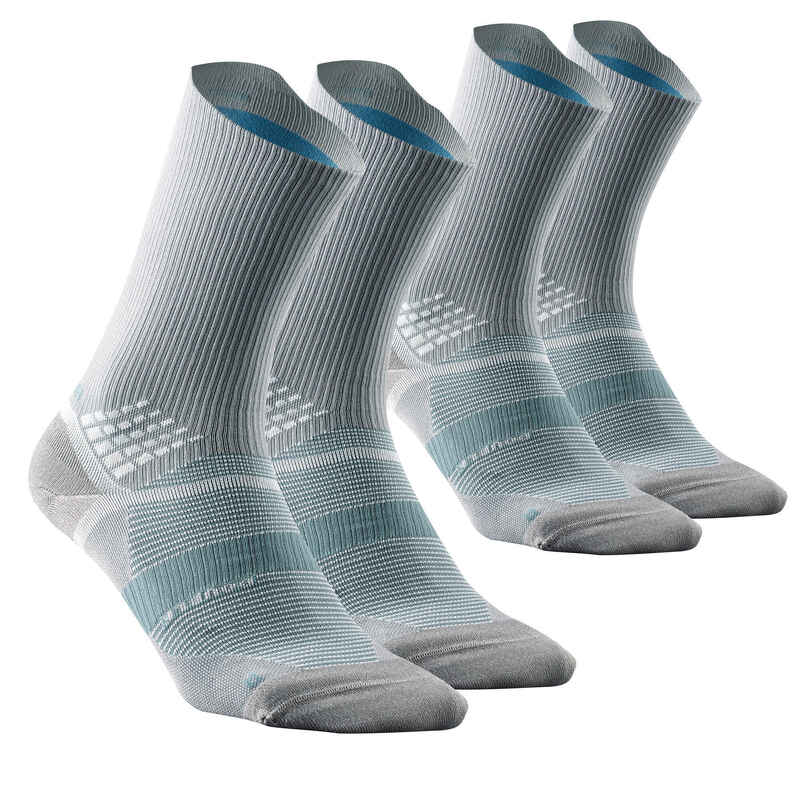 Hiking socks - MH520 Double High x2 pairs Grey