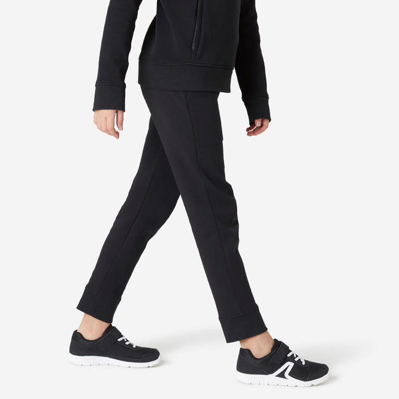 Pantalon de jogging enfant coton respirant - 900 noir
