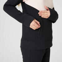 Sudadera con capucha niños algodón transpirable - 500 rosa y negro 