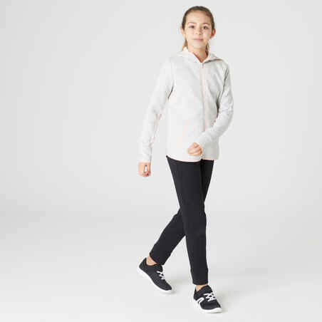 Kids' Breathable Cotton Jogging Bottoms 900 - Black