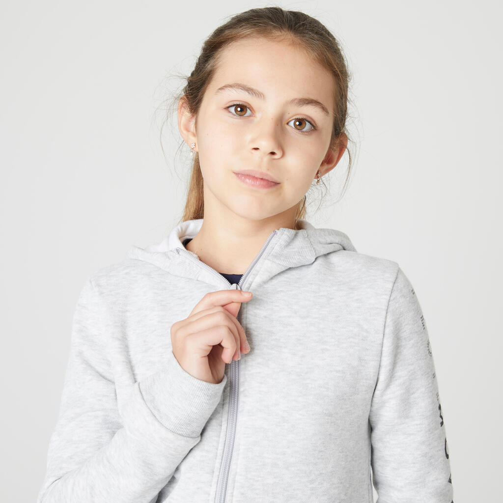 Kids' Zippered Hoodie - Grey