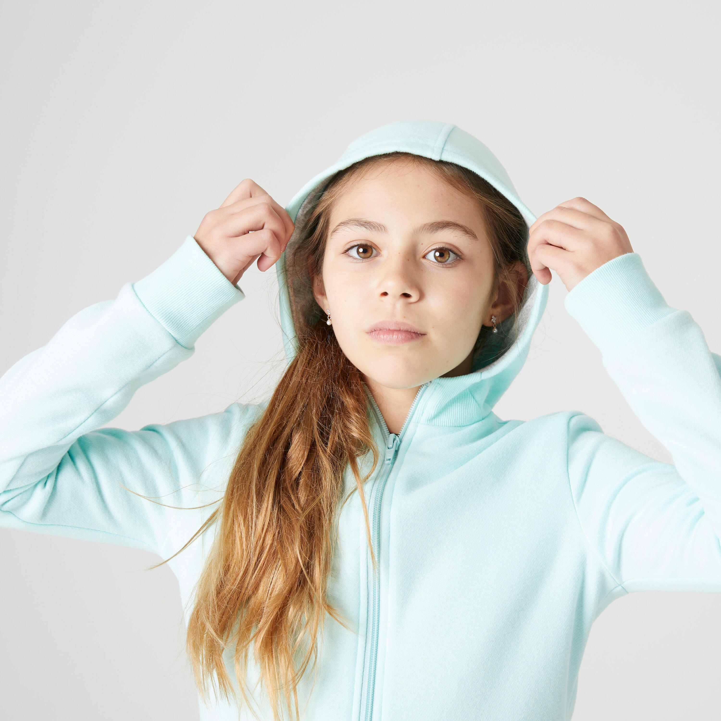 Kids' Zippered Hoodie - Green 4/6