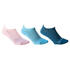 Adult Tennis Socks Low Ankle x3 - RS160 Pink/Turquoise/Sky Blue