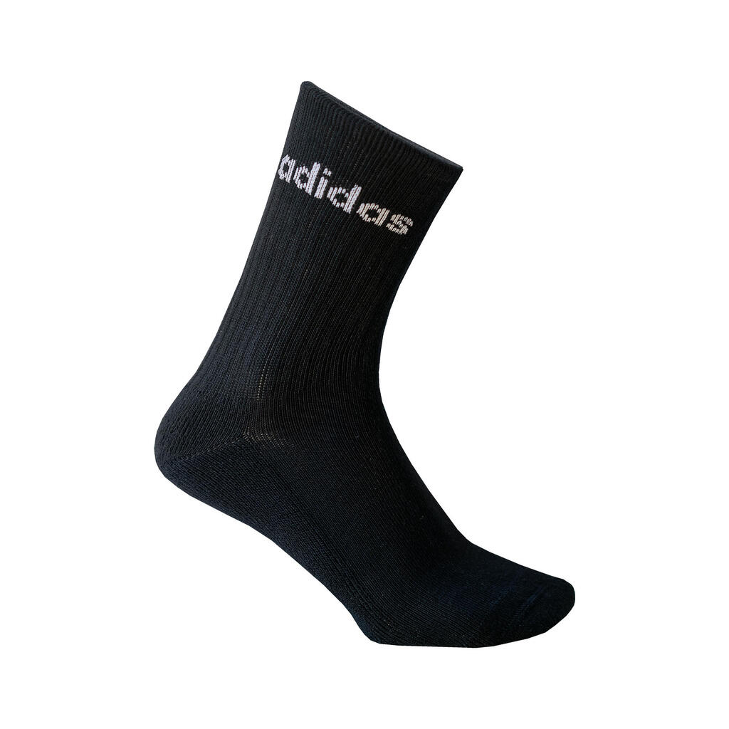 Športové ponožky vysoké 3 páry čierne