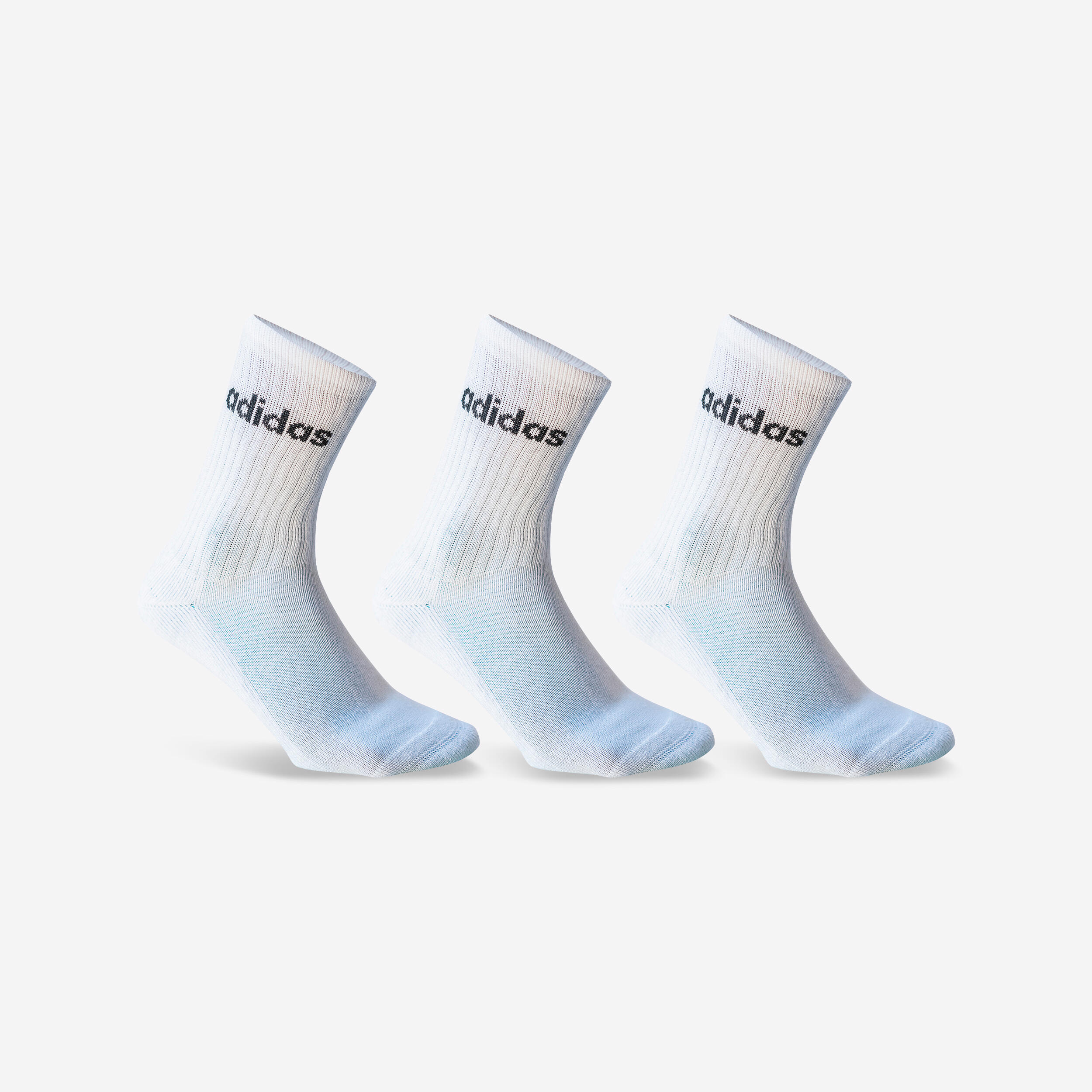 High Sports Socks Tri-Pack - White 1/4