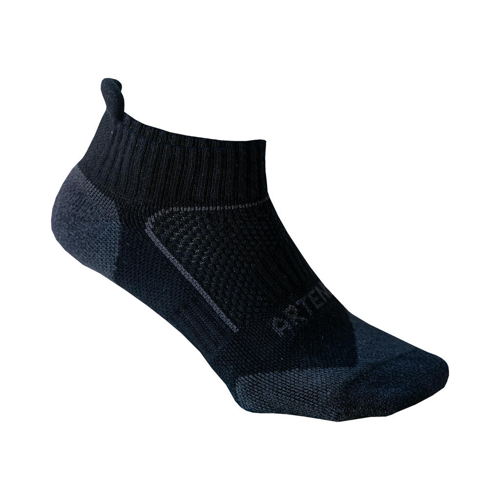 Športové ponožky RS 900 nízke 3 páry čierno-sivé