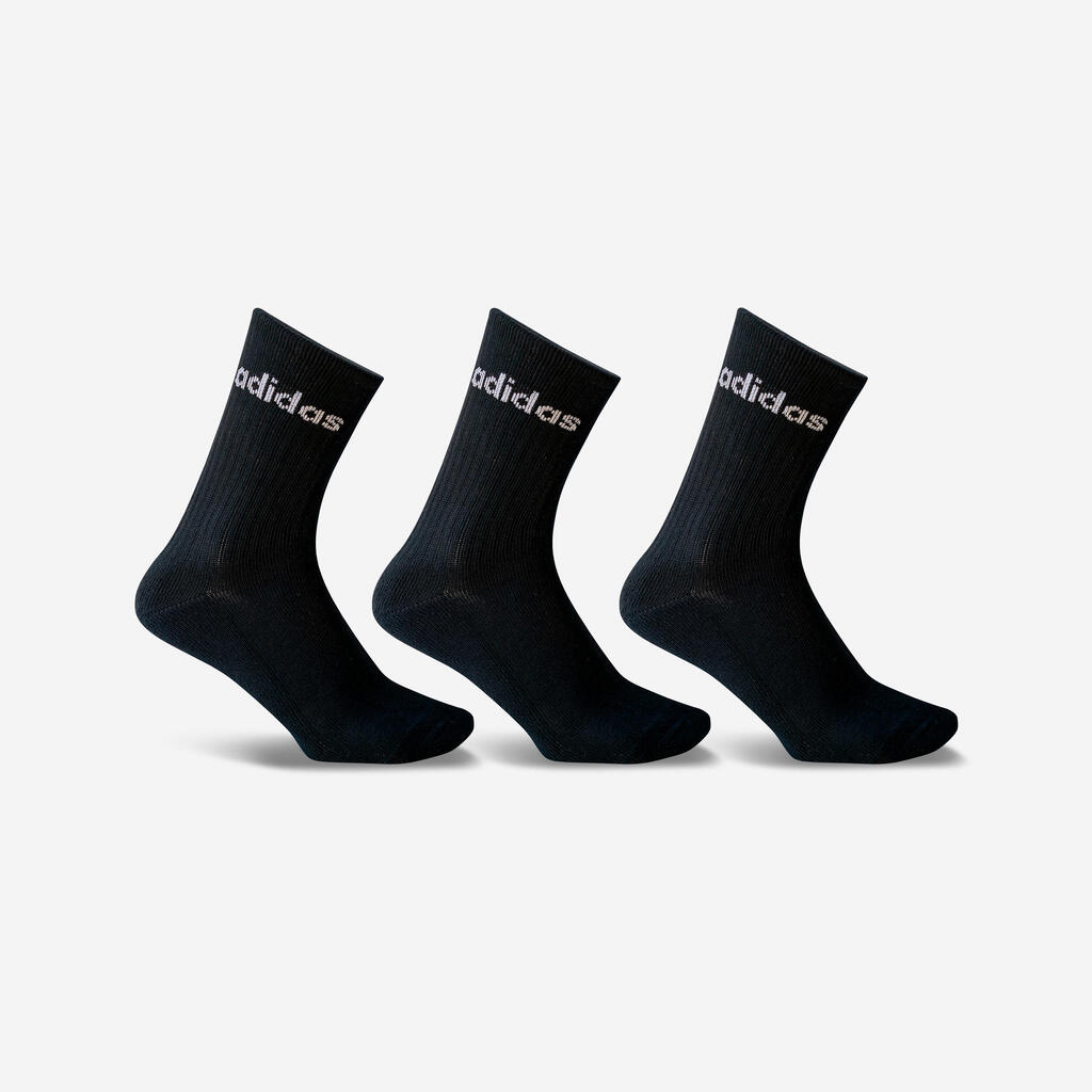 Tennissocken High 3er-Pack schwarz