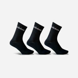 Ψηλές αθλητικές κάλτσες - Πακέτο τριών ζευγαριών - Μαύρο