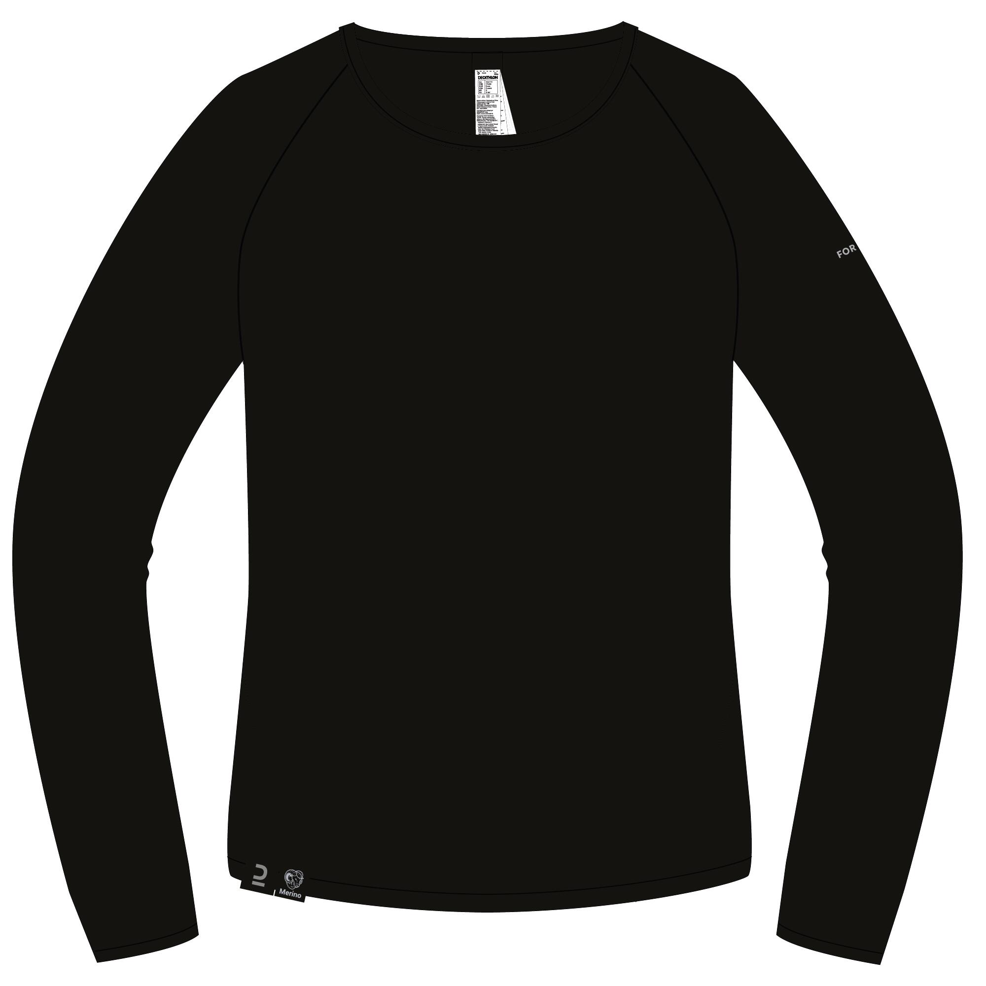 Langarmshirt Damen 100 % Merinowolle Bergwandern - MT500 8/9