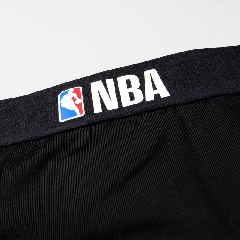 男款七分籃球緊身褲 - 黑色／NBA洛杉磯湖人隊