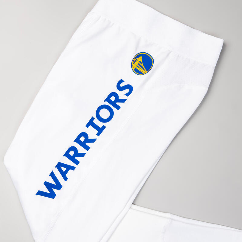 Legging 3/4 de basketball NBA Golden State Warriors Adulte - 500 blanc