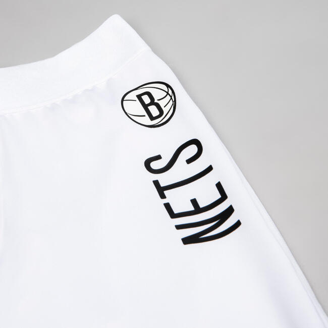 Men's Base Layer Basketball Capri Leggings White/NBA Brooklyn Nets
