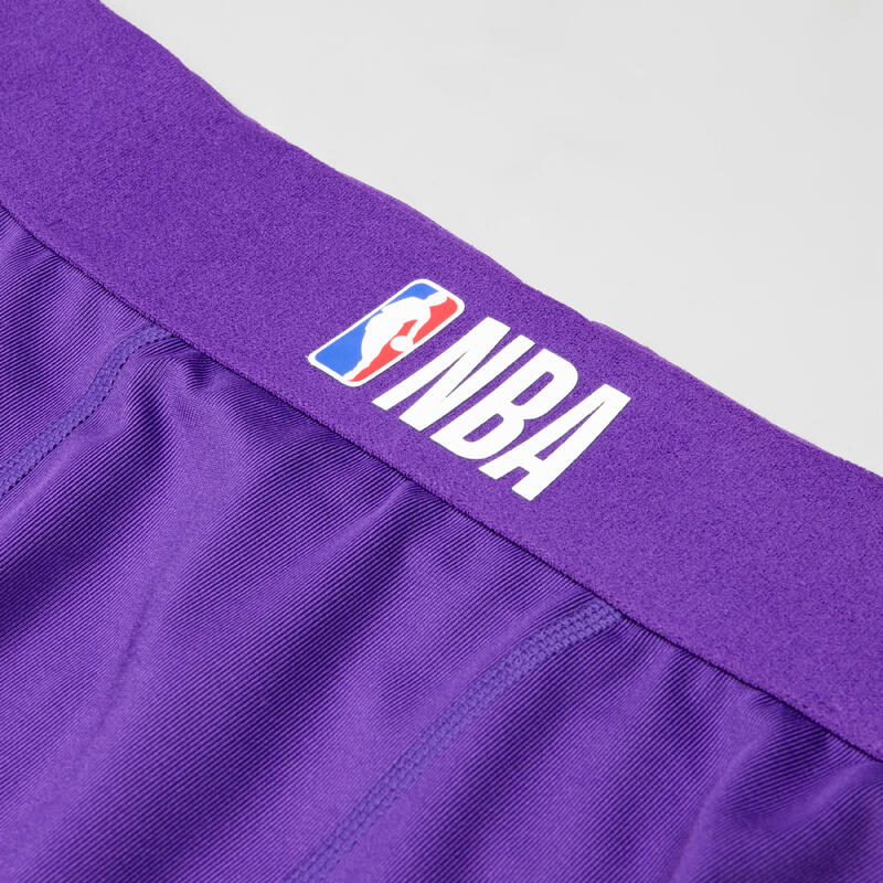 Legging 3/4 de basketball NBA Los Angeles Lakers Adulte - 500 violet