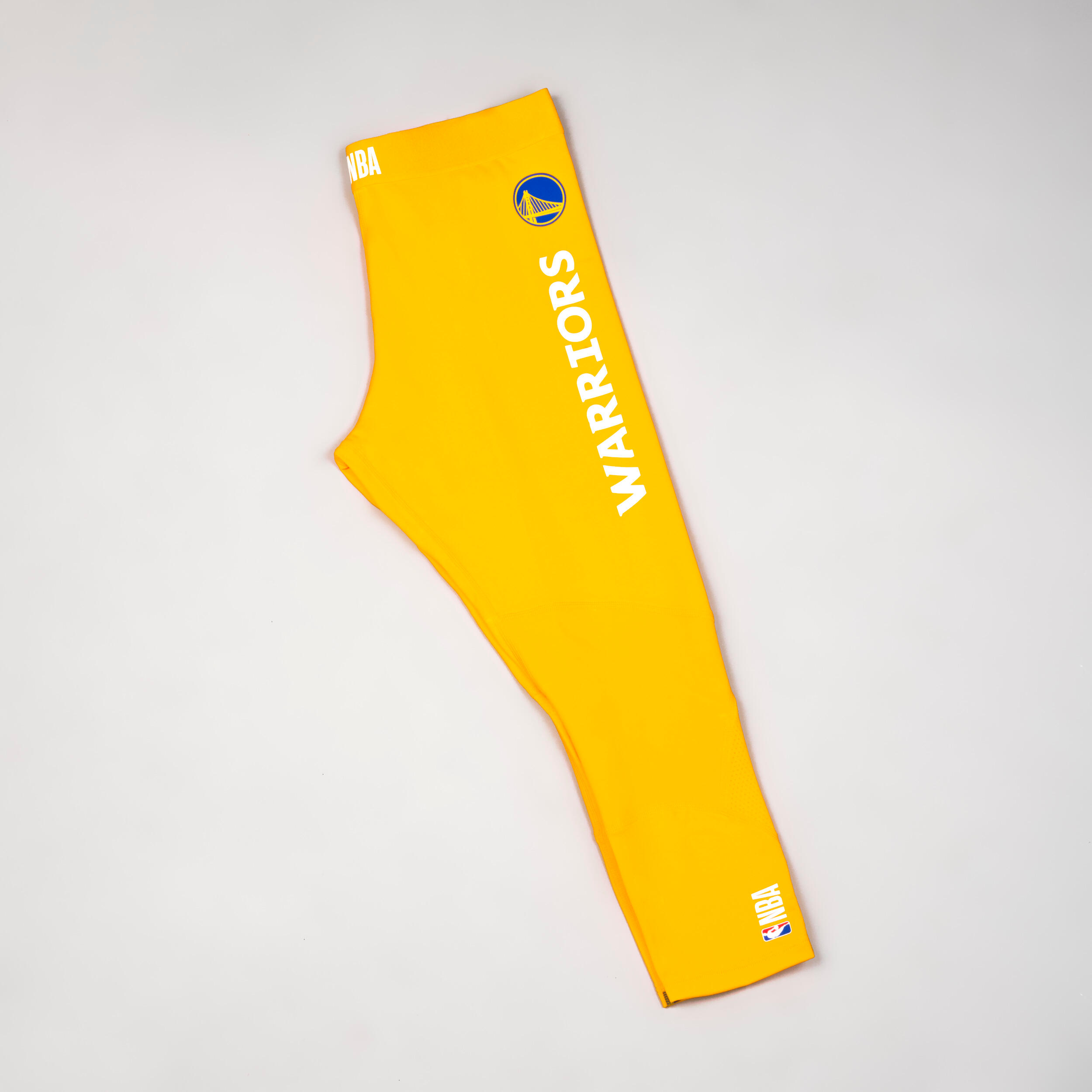 Boys'/Girls' Capri Basketball Leggings - Yellow/NBA Golden State Warriors 8/11
