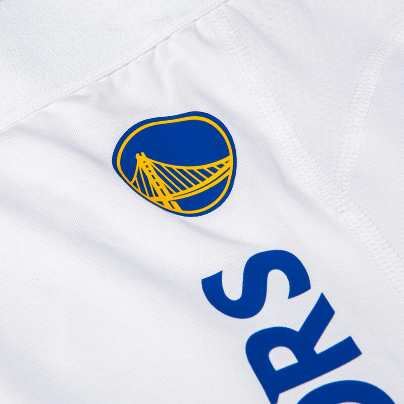 3/4 tight voor basketbal heren NBA Golden State Warriors 500 wit