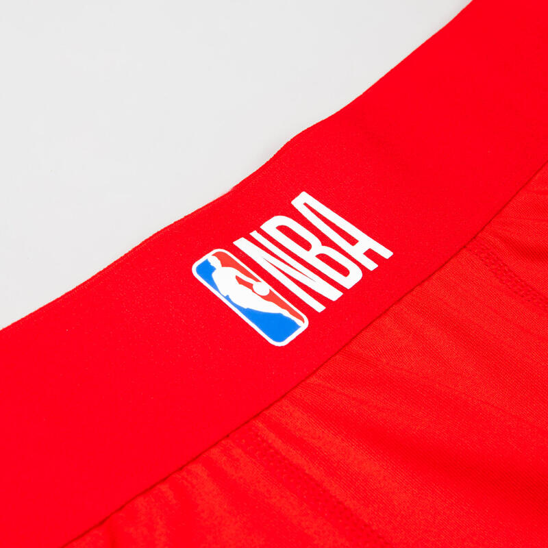 Legging 3/4 de basketball NBA Houston Rockets Adulte - 500 rouge