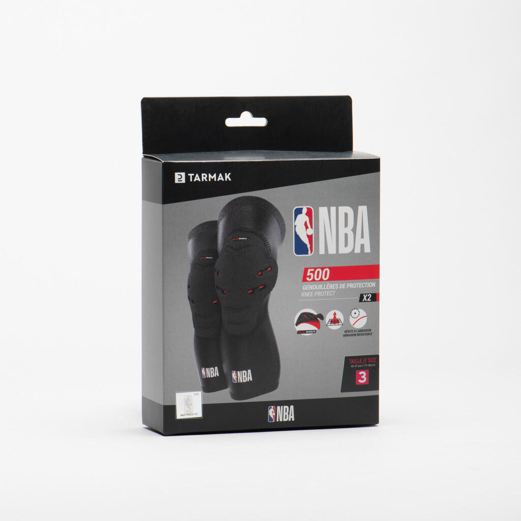 RODILLERA DEPORTIVA PROTECCIÓN BÁSQUETBOL KP500 NBA X2 NEGRO