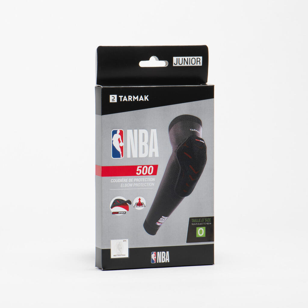 Bērnu basketbola elkoņa aizsargs “E500”, melns, NBA | Dualshock