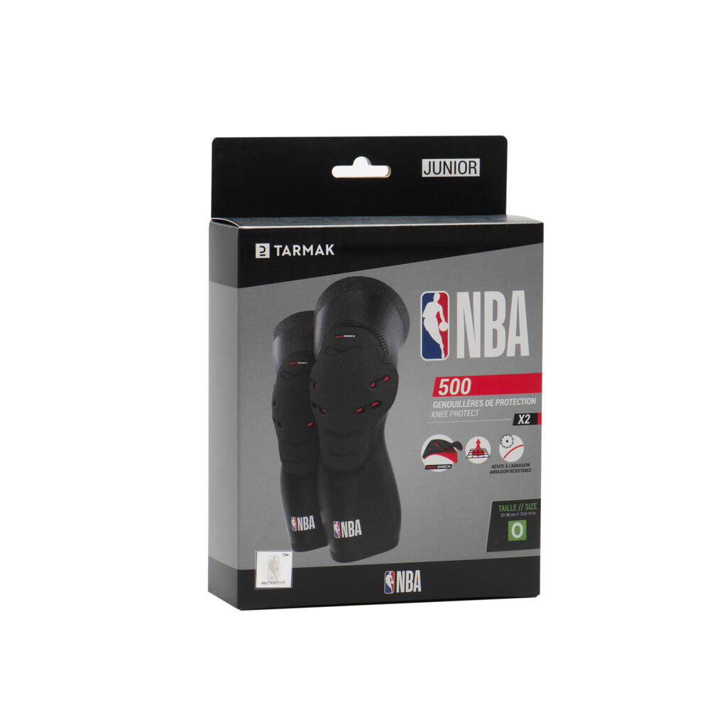 Kinder Kniebandage Basketball KP500 NBA Protector schwarz im Doppelpack