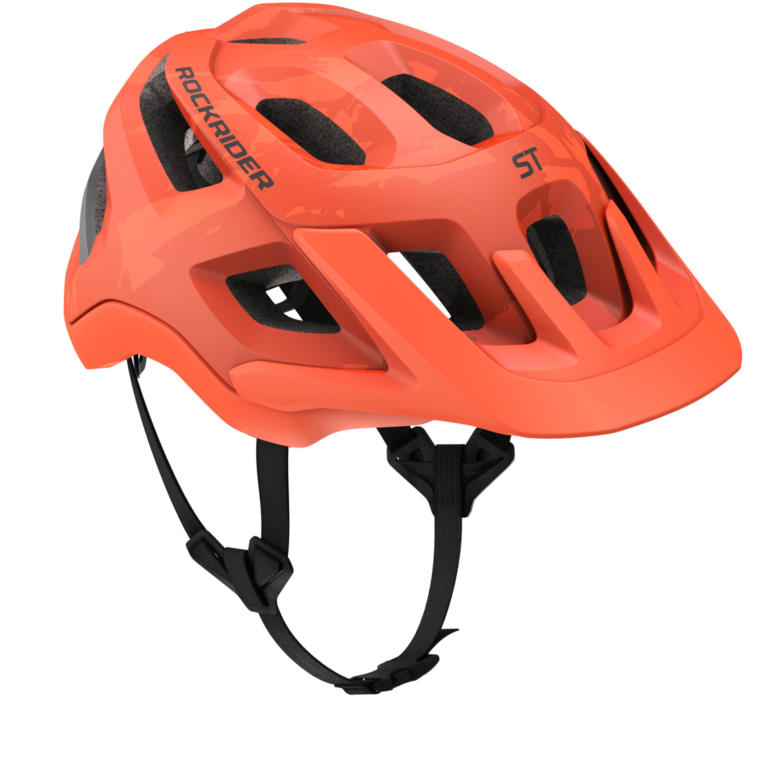 CASCO BICICLETA DE MONTAÑA CICLISMO ST 500 NARANJA FLUO - Decathlon