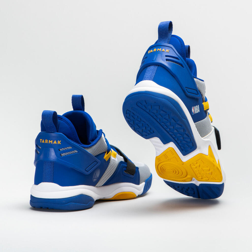 Kids' Intermediate Basketball Shoes SS500M - White/NBA Golden State Warriors