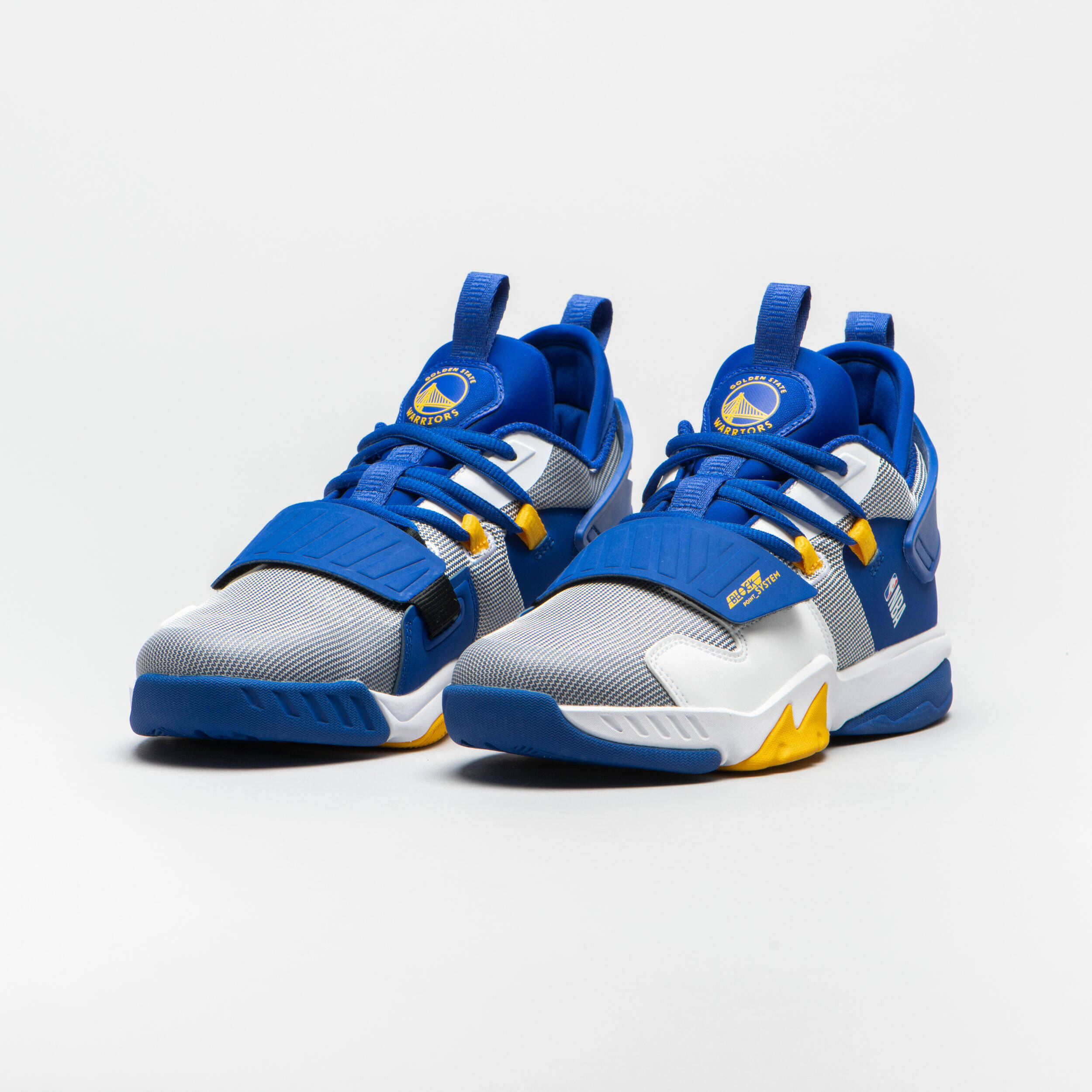 Kids Basketball shoes Golden State Warriors NBA Licensed SS500 White Blue -  3