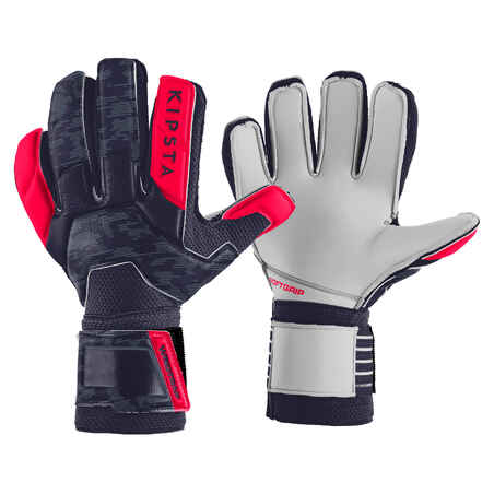 Modre in rožnate rokavice za nogometnega vratarja F500 za odrasle