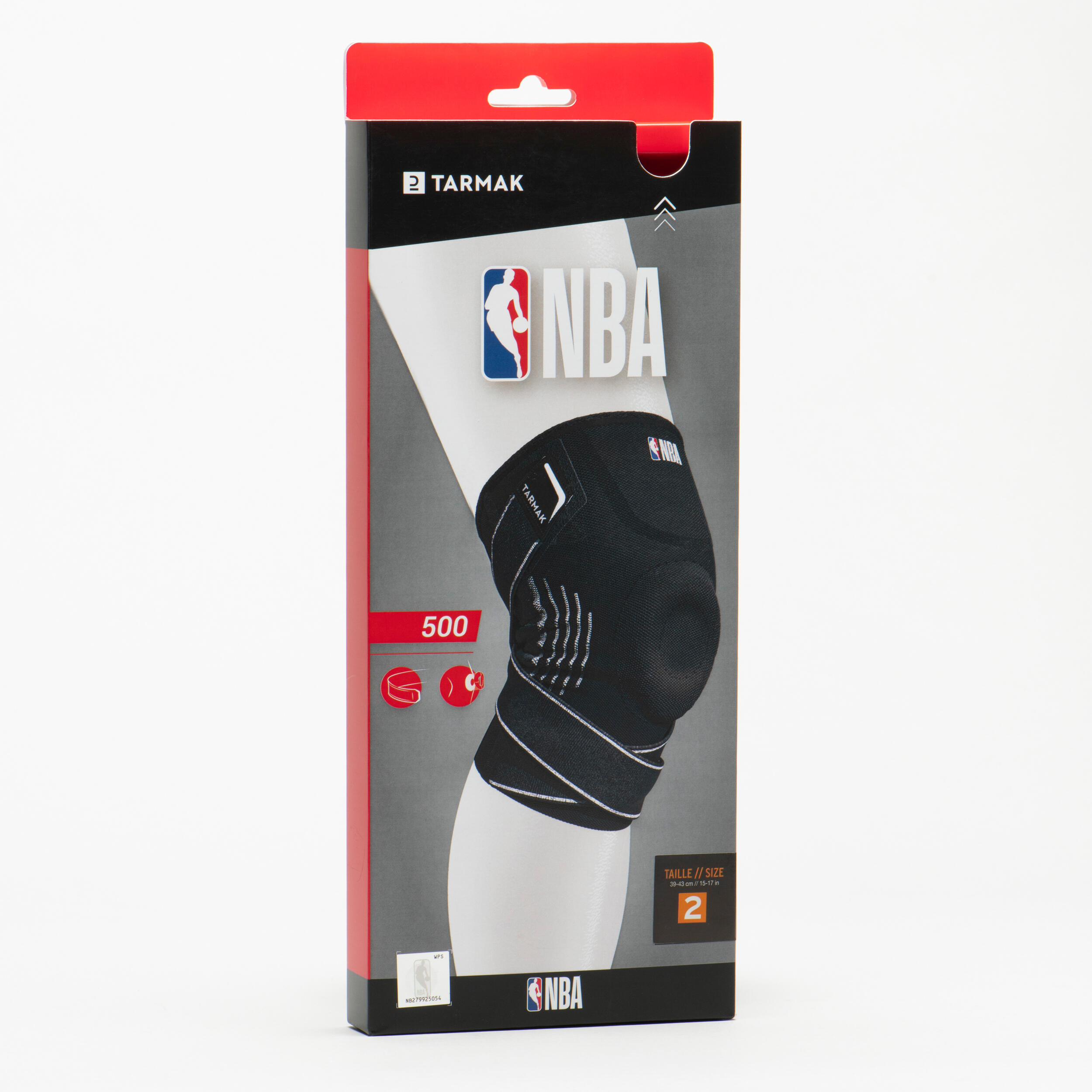 Adult Right/Left Knee Support Mid 500 NBA - Black 13/13