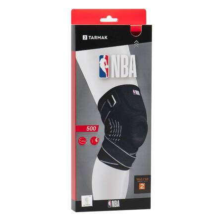 Knee Brace Kanan/Kiri Dewasa untuk Menyokong Ligamen Mid 500 - Hitam