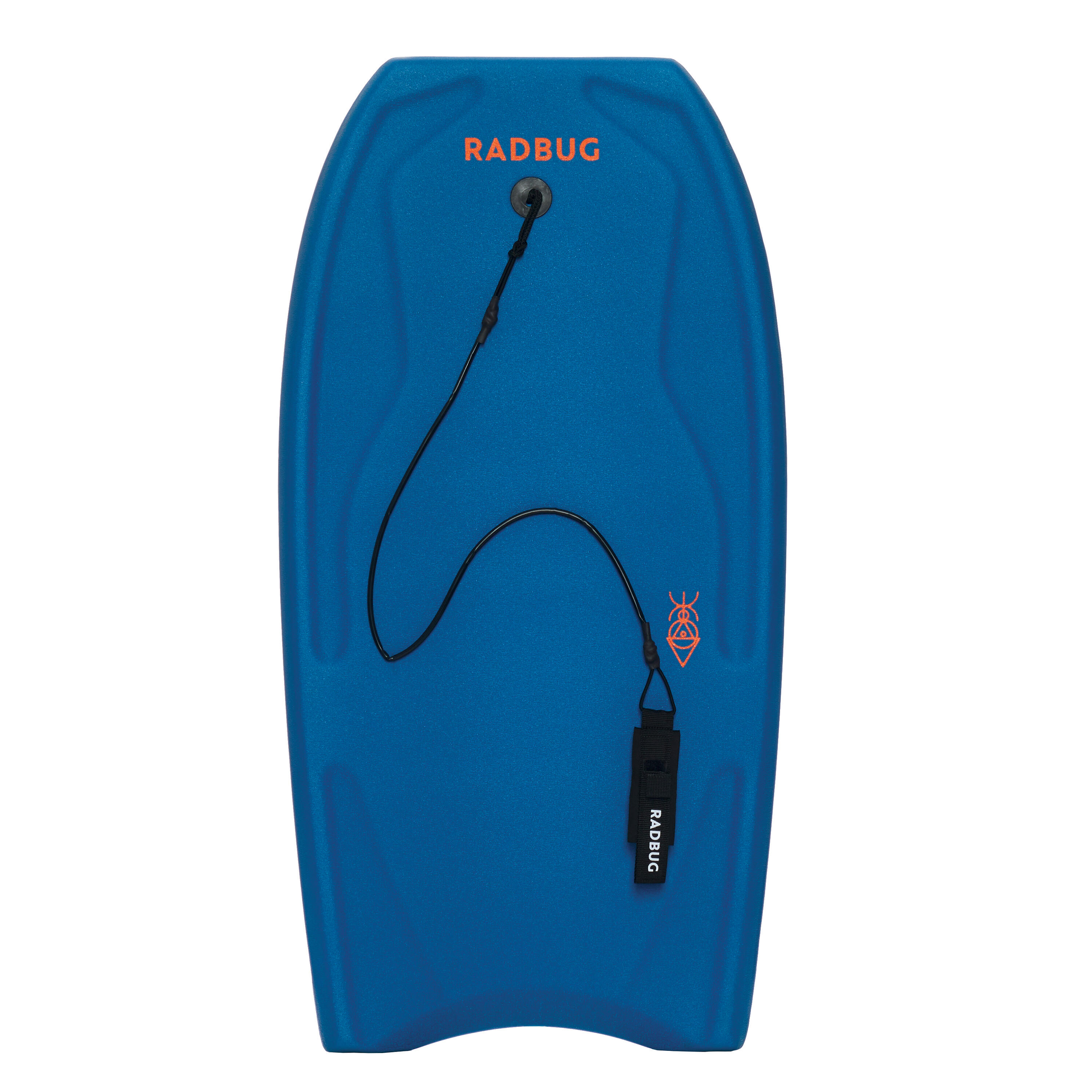 Bodyboard 100 Blue with wrist leash 7/8