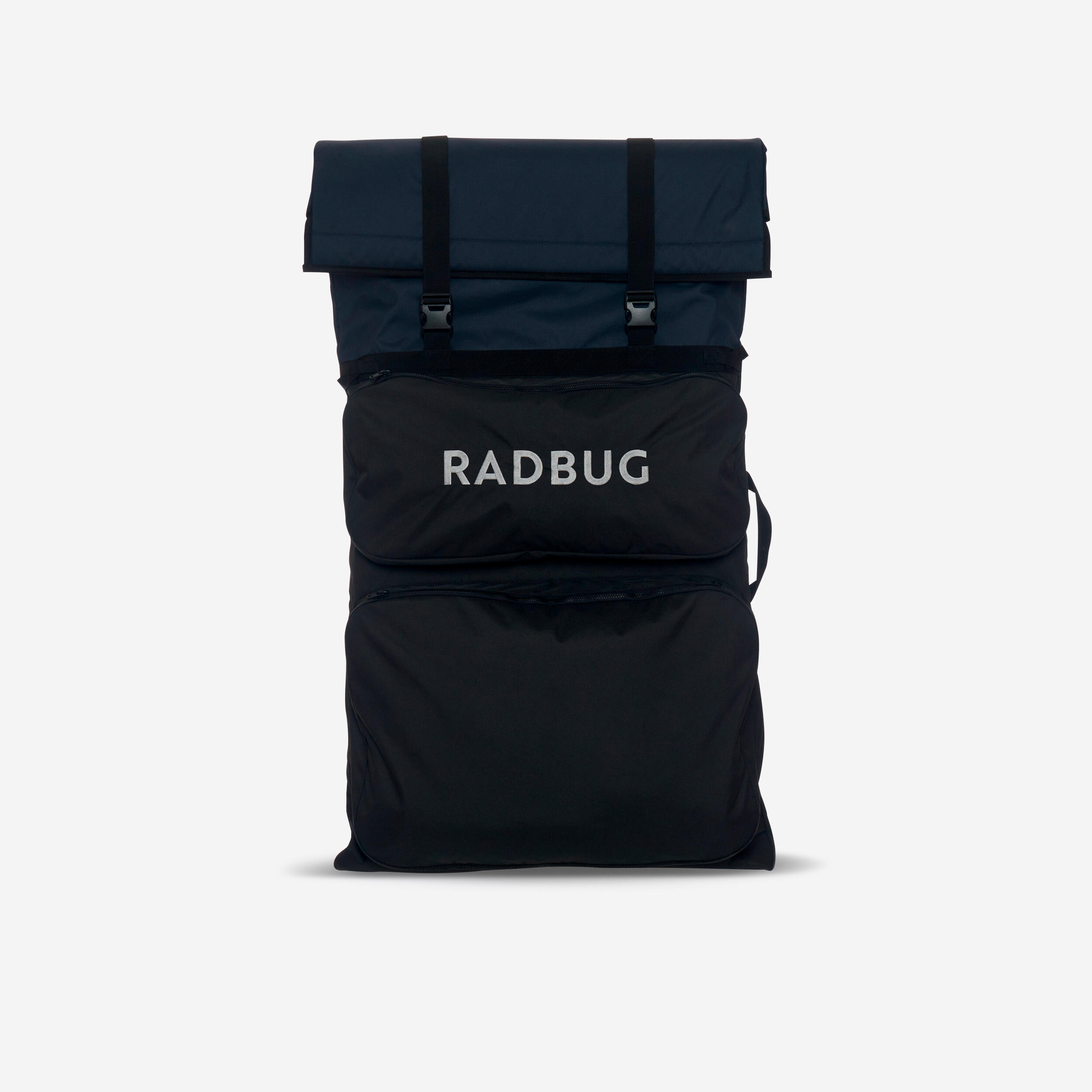Capa de bodyboard 500 dupla "daily bag" preto azul