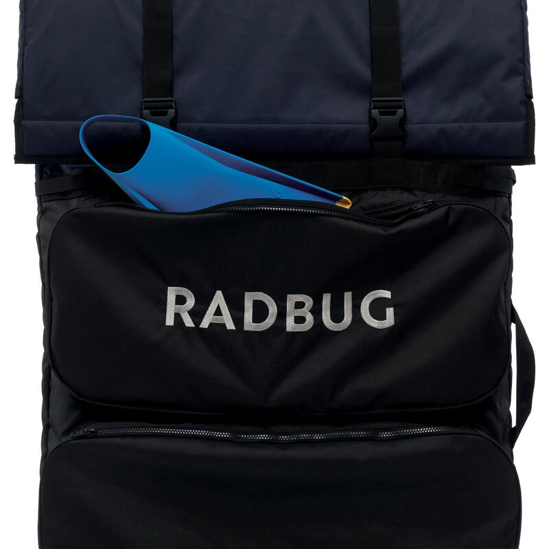 Dubbele bodyboardbag 500 Quiver zwart blauw