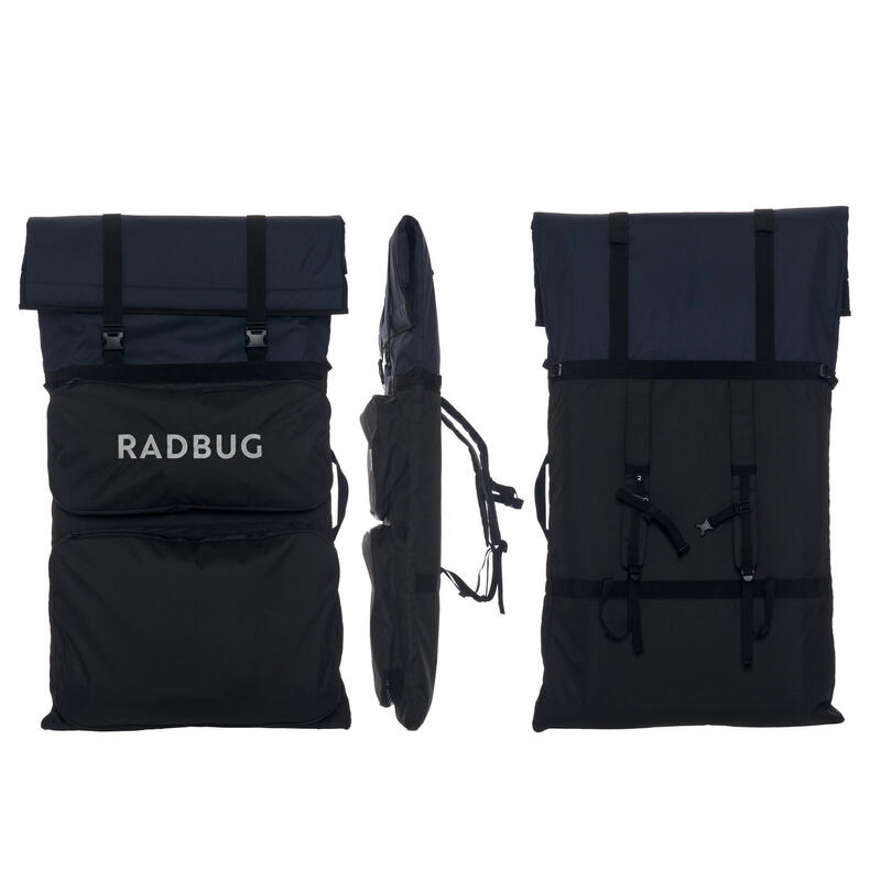 Husă dublă Bodyboard 500 QUIVER Negru-Albastru