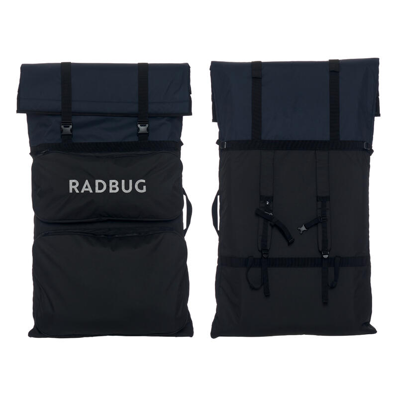 Dubbele bodyboard bag 500 daily bag zwart/blauw