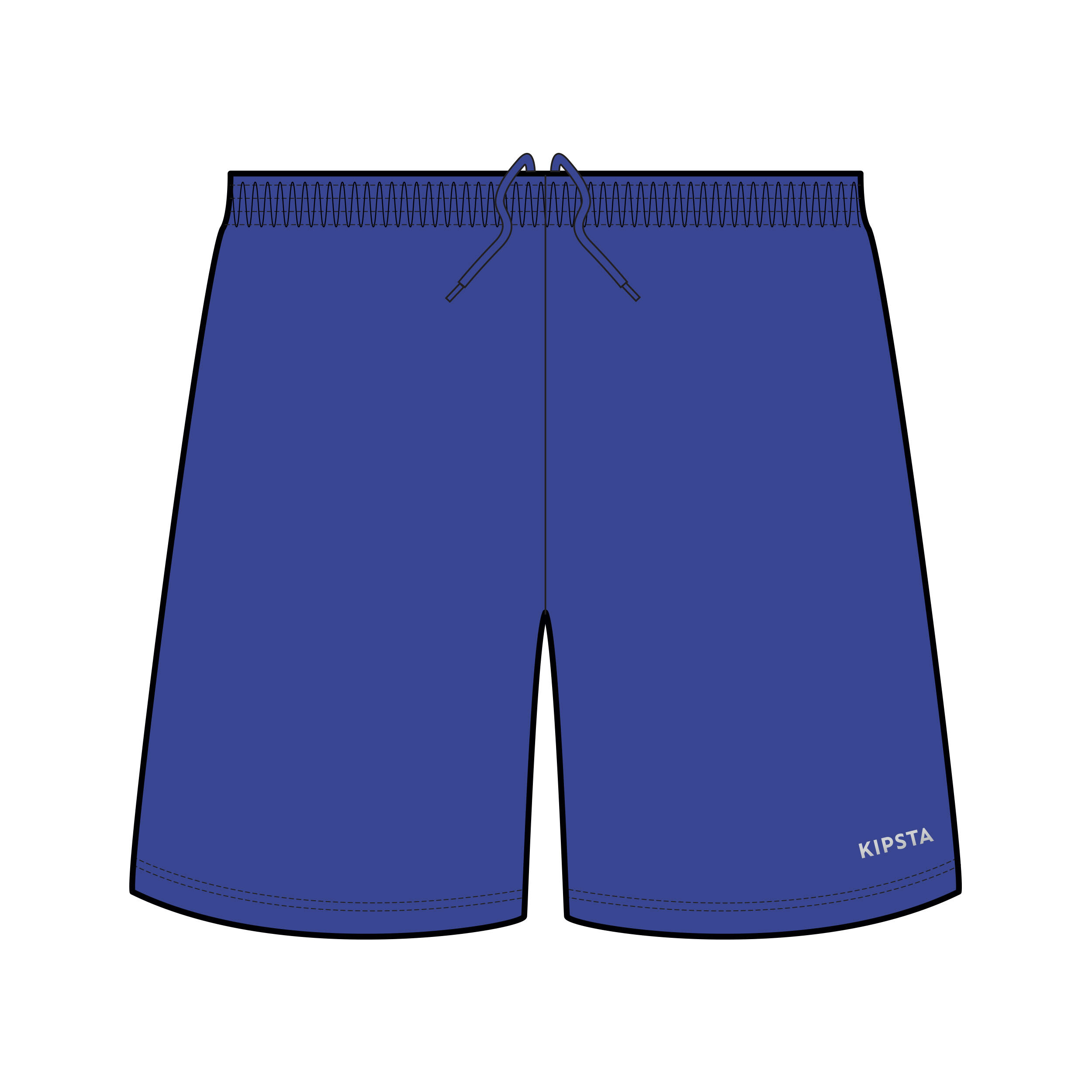 KIPSTA Detské futbalové šortky Essentiel modré 5-6 r (113-122 cm) · záber 12